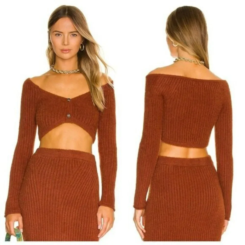 Lovers and Friends Ida Micro Cardigan - Brown